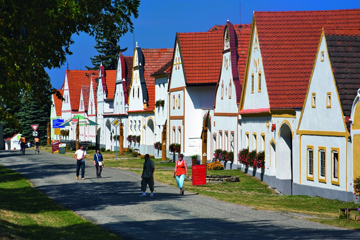 Boerderij huizen in Holašovice werelderfgoed Unesco